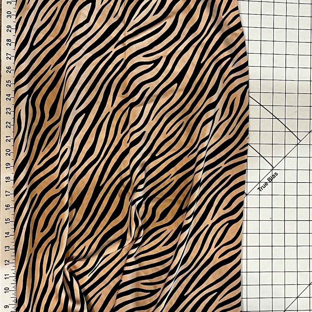 Zebra Satin Bias Skirt